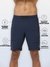 Men's Active Gym Shorts with Bonded  Zipper Pocket Navy