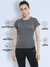 Women's Breathable Light Weight Round Neck T-shirt Grey