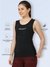 Women Racer Back Tank Top Black