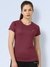 Women's Quick Dry Round Neck Gym T-Shirt Maroon