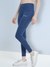 Women's Stretchable High Waisted Printed Leggings Blue