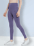 Women's Super High Waisted Satin Finish Sun Protected Tights Purple