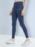 Women's Super High Waisted Satin Finish Sun Protected Tights Indigo