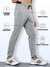 Men's Solid Breathable Gym Track Pants Grey