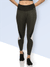 Women's High Waisted Stretchable Leggings With Contrast Side Panel Olive