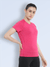 Women's Anti odor quick dry Round Neck Gym T-Shirt Magenta
