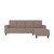 NEUDOT Roman RHS Sectional Sofa for Living Room |6 Person Sofa|Premium Fabric with Cushioned Armrest | 3 Years Warranty|Solid Wood Frame|6 Seater in Desert Brown Color