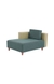 neudot Hailey Duet Fabric 1 Seater RHS Lounger in Castle Green Colour