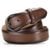 Lapis Bard Sullivan Belt Carbon Black 35mm Buckle with Two tone Leather - Chestnut Brown