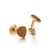 Lapis Bard Preston Cufflinks - Gold with Rosewood Insets
