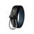Lapis Bard Sullivan Belt Sand Chrome Pebbled Leather Black And Navy