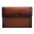 Lapis Bard Ducorium Leather Bexley 13-inch Chrome Trims Laptop Sleeve with Cross Body Shoulder Strap - Cognac