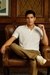 Men Grey Textured Polo Neck T-shirt