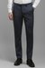 Men Blue Slim Fit Textured Flat Front Formal Trousers