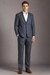 Men Navy Textured Formal Two Piece Suit