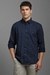 Men Navy Slim Fit Print Full Sleeves Casual Shirt