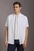 Men White Textured Half Sleeves Casual Shirt