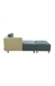 neudot Hailey Fabric Chaise Lounger RHS in Castle Green Colour | Wooden Leg| Dual Color | Sectional Sofa