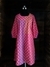 Pink Printed Kurta With Geometric Embroidered Lines
