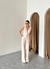 Beige waistcoat and pants co-ord set with piping