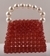 Red Mini Bag with Pearl Handle