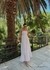 White and pink striped maxi dress