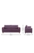 neudot Scott 3 Seater Fabric Sofa | Premium Fabric Sofa | Padded Cushioned Armrest | Solid Wood Leg - Paradise Purple