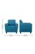 neudot Elegance Sofa for Living Room |1 Person Sofa|Premium Fabric with Cushioned Armrest | Solid Wood Frame|1 Seater in Scuba Blue Color