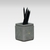 Pen/Pencil Holder | Faux Leather | Square Small | Moderno | Grey