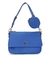 Blue Solid Eco Gemma Top Zip Shoulder Bag With Detachable Coin Pouch