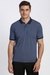 Men Blue Print Polo Neck T-shirt