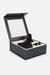 Men Black Embroidered Tie Pocket Square And Cufflink