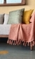 Textured Solid Cotton Throw - Rust