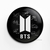BTS SIGNATURE BLACK pin button badge | for bts k-pop fan merch gift | 58mm | by Purplebees