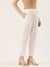 Ivory Pencil Pleated Cigarette Trousers