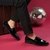 Imperio By Regal Black Mens Patent Leather Tasseled Slip Ons