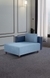 neudot Hailey Duet Fabric 1 Seater RHS Lounger in Mirage Blue Colour