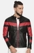 Men Red Casual Solid Leather jacket