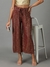 SHOWOFF Women Maroon Printed  Straight Fit Parallel Trouser