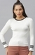 Women's White Solid Top