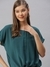 SHOWOFF Women Green Solid Round Neck Short Sleeves Regular Corset Top
