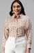 SHOWOFF Women's Slim Fit Kimono Sleeves Peach Floral Shirt