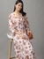 SHOWOFF Women White Floral Shoulder Straps Sleeveless Maxi Fit and Flare Dress