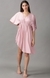 SHOWOFF Women Pink Solid  V Neck Short Sleeves Midi Fit and Flare Dress