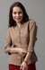 SHOWOFF Women Coffee Brown Solid Spread Collar Three-Quarter Sleeves Casual Shirt