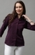SHOWOFF Women's Spread Collar Solid Violet Shirt
