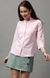 SHOWOFF Women Pink Solid Spread Collar Three-Quarter Sleeves Casual Shirt