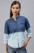 SHOWOFF Women's Regular Fit Regular Sleeves Blue Ombre Shirt