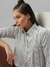 SHOWOFF Women White Printed Collar Three-Quarter Sleeves Boxy Crop Casual Shirt