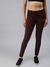 SHOWOFF Women Burgundy Solid  Slim Fit Legging